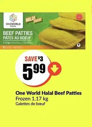 FreshCo One World Halal Beef Patties offer