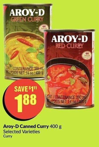 FreshCo Aroy-D Canned Curry offer