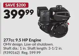 Princess Auto 277cc 9.5 HP Engine offer