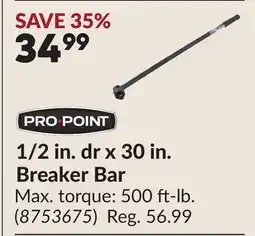 Princess Auto Breaker Bar offer
