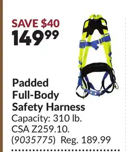 Princess Auto Padded Full-Body Safety Harness offer