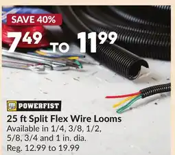 Princess Auto 25 ft Split Flex Wire Looms offer