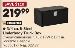 Princess Auto 6-3/4 cu. ft Steel Underbody Truck Box offer
