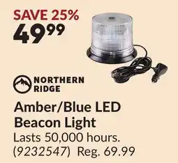 Princess Auto Amber/Blue LED Beacon Light offer