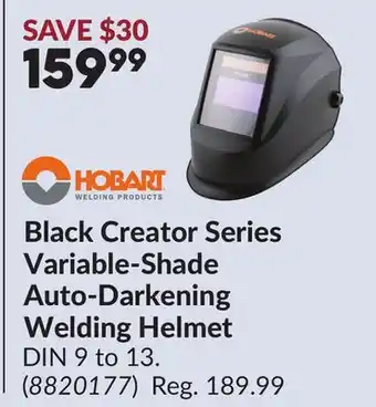 Princess Auto Black Creator Series Variable-Shade Auto-Darkening Welding Helmet offer