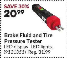 Princess Auto Brake Fluid and Tire Pressure Tester offer