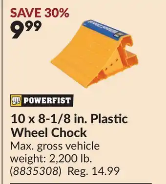 Princess Auto 10 x 8-1/8 in. Plastic Wheel Chock offer