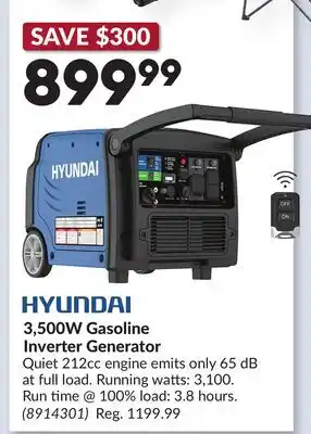 Princess Auto 3,500W Gasoline Inverter Generator offer