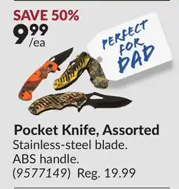 Princess Auto Pocket Knife, Assorted offer