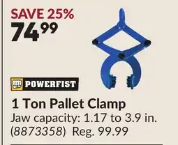 Princess Auto 1 Ton Pallet Clamp offer