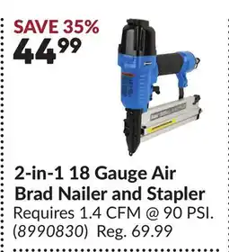Princess Auto 2-in-1 18 Gauge Air Brad Nailer and Stapler offer