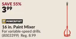 Princess Auto POWERFIST 16 in. Paint Mixer offer