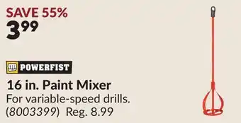 Princess Auto POWERFIST 16 in. Paint Mixer offer