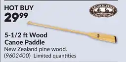 Princess Auto 5-1/2 ft Wood Canoe Paddle offer