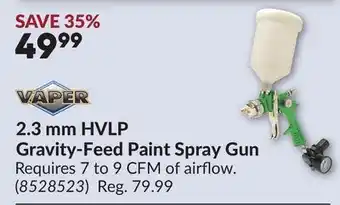 Princess Auto 2.3 mm HVLP Gravity-Feed Paint Spray Gun offer
