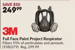 Princess Auto Full Face Paint Project Respirator offer