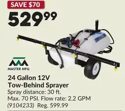 Princess Auto 24 Gallon 12V Tow-Behind Sprayer offer