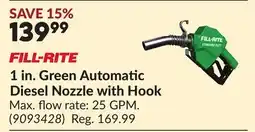 Princess Auto 1 in. Green Automatic Diesel Nozzle with Hook offer