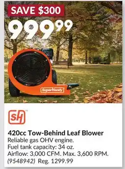Princess Auto 420cc Tow-Behind Leaf Blower offer