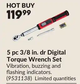 Princess Auto 5 pc 3/8 in. dr Digital Torque Wrench Set offer