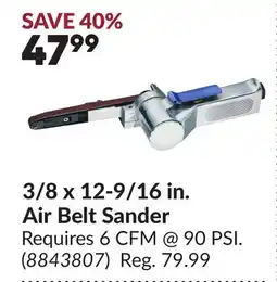 Princess Auto Air Belt Sander offer