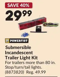 Princess Auto Submersible Incandescent Trailer Light Kit offer