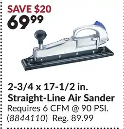 Princess Auto 2-3/4 x 17-1/2 in. Straight-Line Air Sander offer