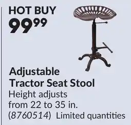 Princess Auto Adjustable Tractor Seat Stool offer
