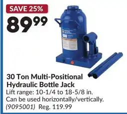 Princess Auto 30 Ton Multi-Positional Hydraulic Bottle Jack offer
