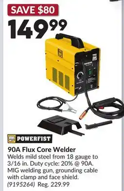 Princess Auto 90A Flux Core Welder offer