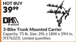 Princess Auto 3-Bike Trunk Mounted Carrier offer