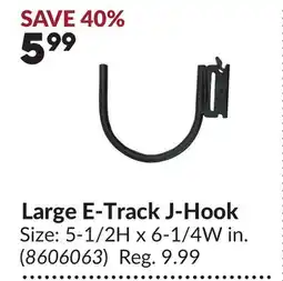 Princess Auto Large E-Track J-Hook offer