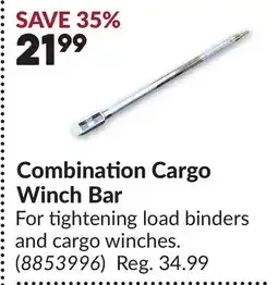 Princess Auto Combination Cargo Winch Bar offer