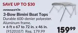 Princess Auto 3-Bow Bimini Boat Tops offer