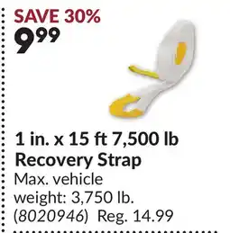 Princess Auto 1 in. x 15 ft 7,500 lb Recovery Strap offer