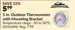 Princess Auto 5 in. Outdoor Thermometer with Mounting Bracket offer