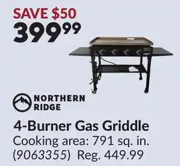 Princess Auto NORTHERN RIDGE 4-Burner Gas Griddle offer