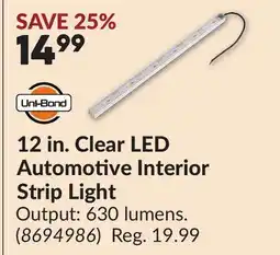 Princess Auto 12 in. Clear LED Automotive Interior Strip Light offer