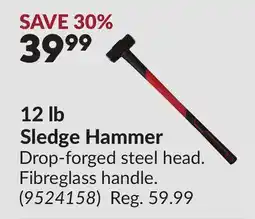 Princess Auto 12 lb Sledge Hammer offer