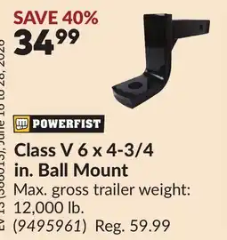 Princess Auto Class V 6 x 4-3/4 in. Ball Mount offer