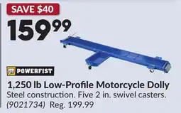 Princess Auto 1,250 lb Low-Profile Motorcycle Dolly offer