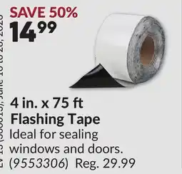 Princess Auto 4 in. x 75 ft Flashing Tape offer
