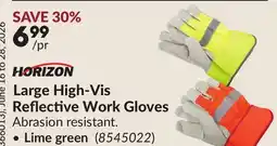 Princess Auto Large High-Vis Reflective Work Gloves offer