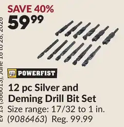 Princess Auto 12 pc Silver and Deming Drill Bit Set offer