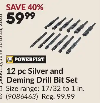 Princess Auto 12 pc Silver and Deming Drill Bit Set offer