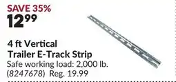 Princess Auto 4 ft Vertical Trailer E-Track Strip offer