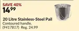 Princess Auto 20 Litre Stainless-Steel Pail offer