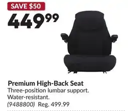 Princess Auto Premium High-Back Seat offer
