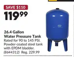 Princess Auto 26.4 Gallon Water Pressure Tank offer
