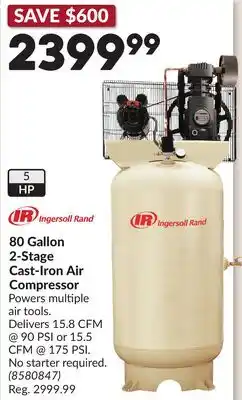 Princess Auto 80 Gallon 2-Stage Cast-Iron Air Compressor offer